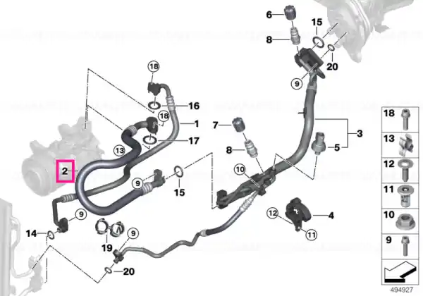 Ofertă specială Suction pipe evaporator-compressor - BMW