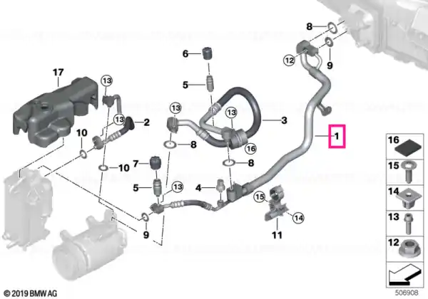 Refrigerant line, dual line R1234YF - BMW Ofertă limitată