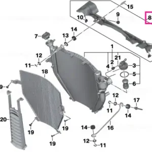 Air duct, radiator - BMW Motorrad Popular