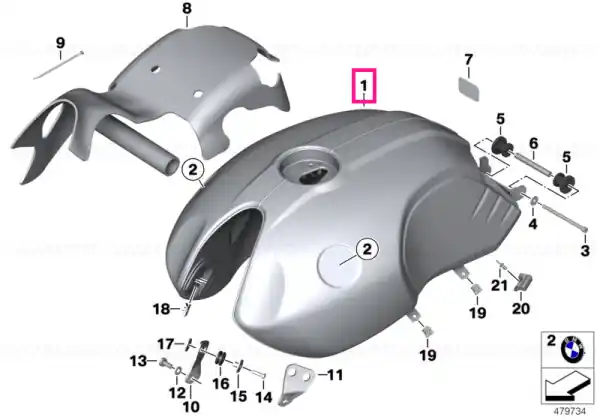 Lichidare de stoc Fuel tank CATALANO-GREY - BMW Motorrad