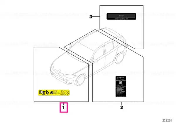 Label, coolant - BMW Preț mic