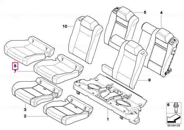 Expediere rapidă Capac scaun Alcantara piele dreapta CHATEAU - BMW