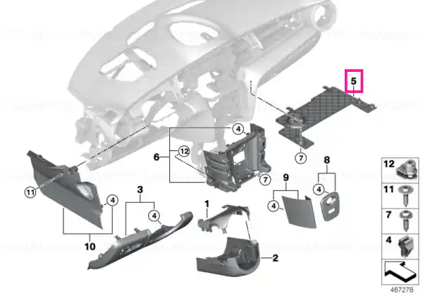 Ofertă limitată Panou trim vâlceag pasager - BMW - Mini