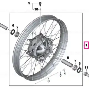 Cel mai bun preț Cross-spoked wheel Gold front 2.15X21 - BMW Motorrad