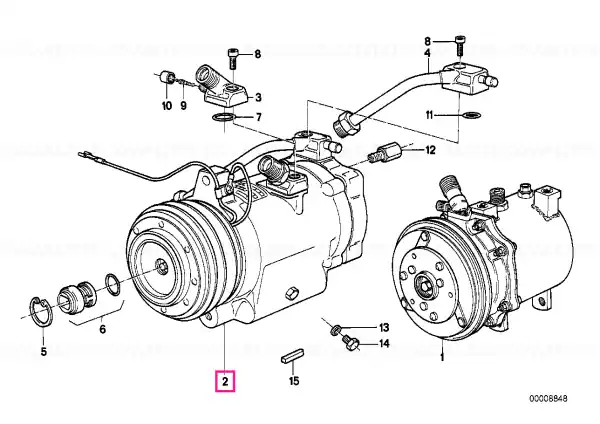 RP air conditioning compressor R12 - BMW Livrare gratuită