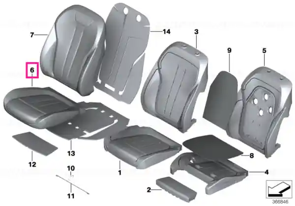 Preț redus Husa scaun sport piele SCHWARZ - BMW