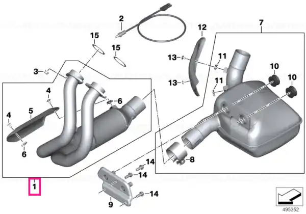 Lichidare de stoc Exhaust manifold EU4 - BMW Motorrad