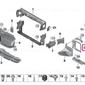 Air duct relocatedradiator wheel well l. - BMW Comandă acum