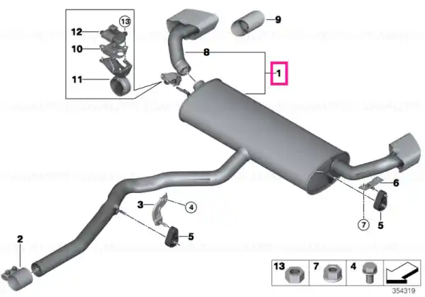 Rear silencer with exhaust flap - BMW Vezi acum
