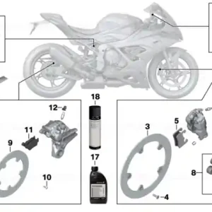 Set piese fixare placute frana - BMW Motorrad Ofertă