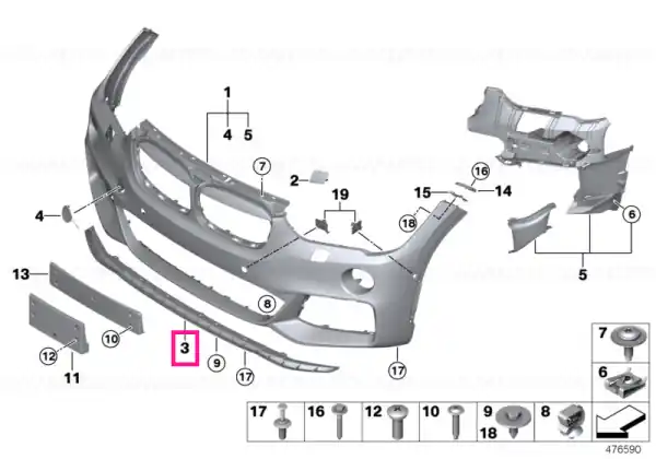 Adapter underhood shield M - BMW Reducere de preț