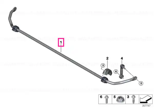 Stabilizer, rear axle - BMW Cel mai vândut