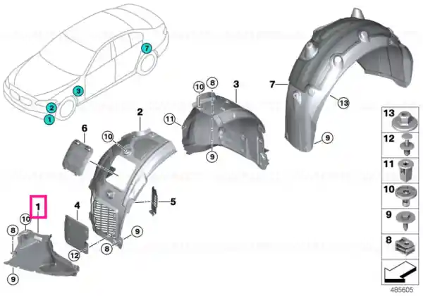 Capac jos stânga - BMW Reducere