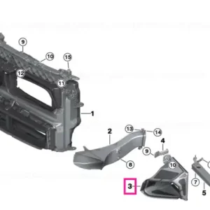 Air duct, exterior radiator, left - BMW Discount