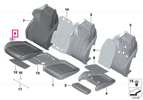 Capot scaun confort piele perf SCHWARZ - BMW Ofertă de sezon