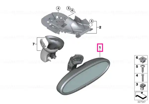 Vezi acum Interior mirror EC / Radio 315 MHZ - BMW - Mini