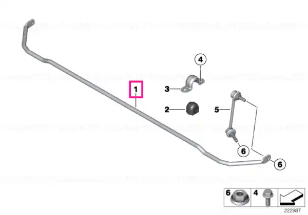 Stabilizer, rear D=17MM - BMW - Mini Cumpără online