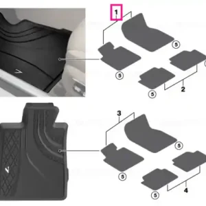 Vezi acum Floormats, all-weather, RHD, front SCHWARZ - BMW
