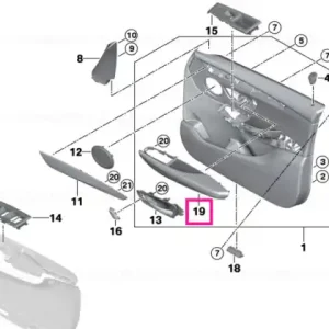 Armrest, left SCHWARZ - BMW Ofertă