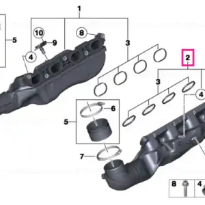 Vezi acum Intake manifold system ZYL. 5-8 - BMW