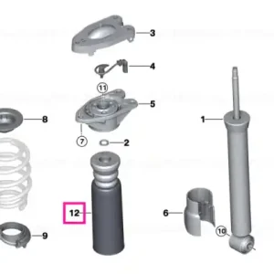 Auxiliary damper w.protective tube rear - BMW - Mini Nu rata