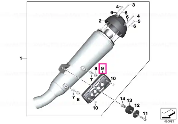 Heat shield - BMW Motorrad Livrare gratuită
