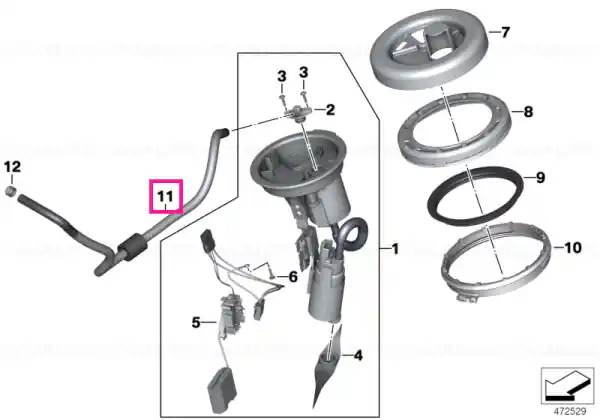Furtun combustibil D6X11-L=635MM - BMW Motorrad Ultima șansă