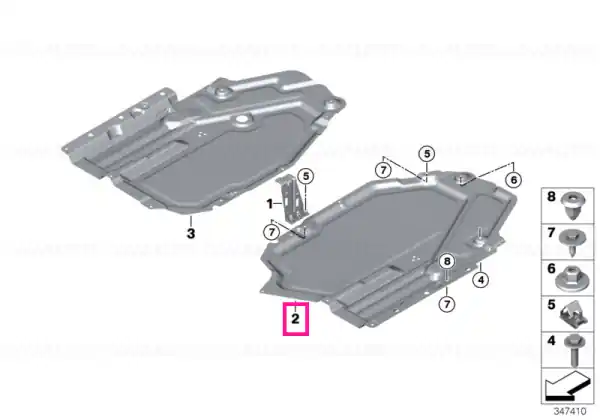 Retur ușor Underride protection, tank, left - BMW